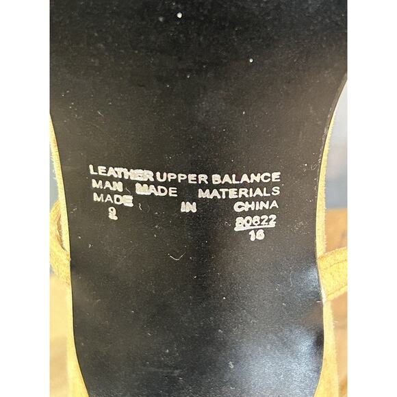 Parade Distressed Gold heels Womens 9 Strappy Buckle Embellished - Picture 9 of 10